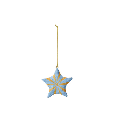 Broste Copenhagen Pulp Star Ornament – Pigeon Blue