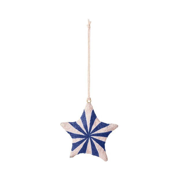 Broste Copenhagen Pulp Star Ornament – Intense Blue
