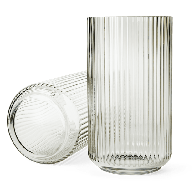 Lyngby Vase Glass Grey, Smoke 31 cm