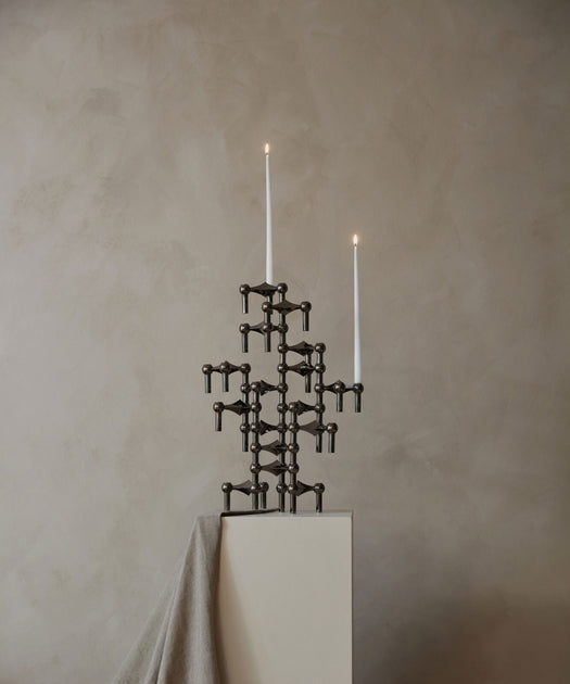 STOFF Nagel Candle Holder, Black Chrome – NORMODE