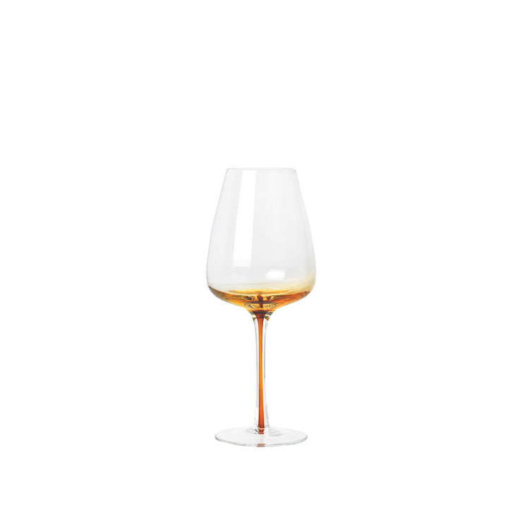 Broste White Wine Glass 'AMBER', Set of 4