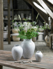 Knabstrup Vase, White / Grey
