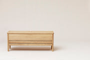 Form & Refine A Line Storage Bench 111, White Oak