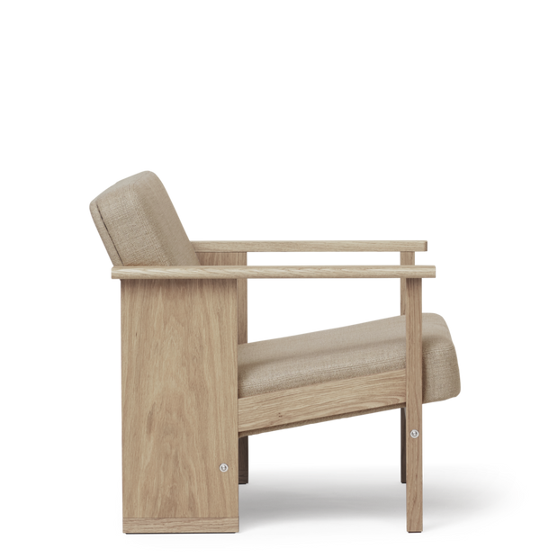 Form & Refine Block Lounge Chair, White Oak - COM