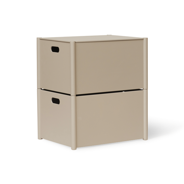 Form & Refine Pillar Storage Box Lid, Large, Warm Grey