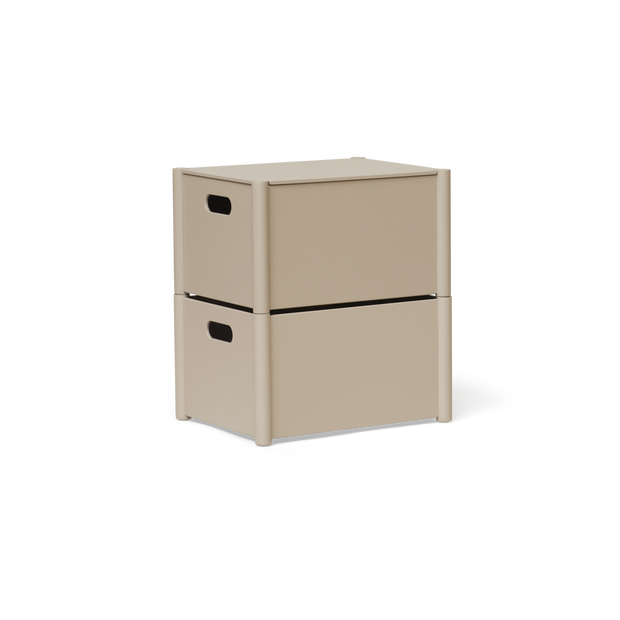 Form & Refine Pillar Storage Box, Medium, Warm Grey