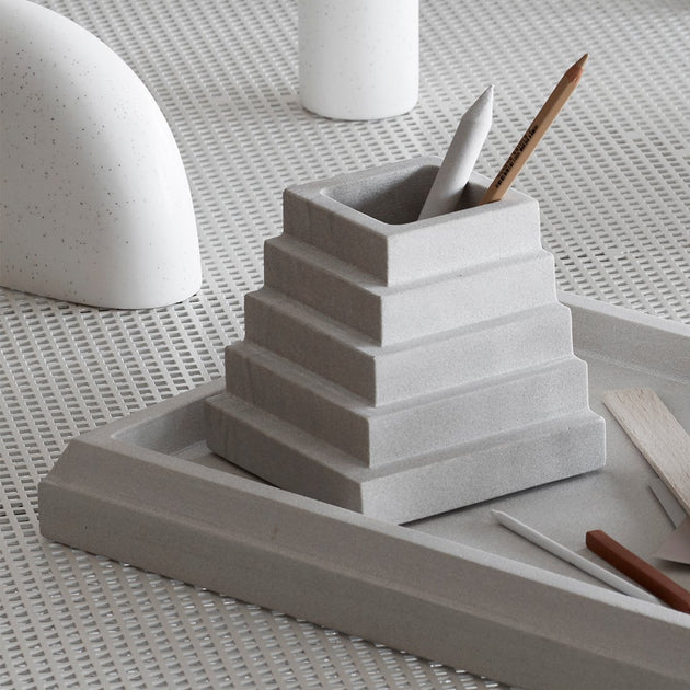 Sandstone Desk Organizer | Small | Danish Design | Kristina Dam β NORMODE sandstone-desk-organizer-small-danish-design-kristina-dam-normode