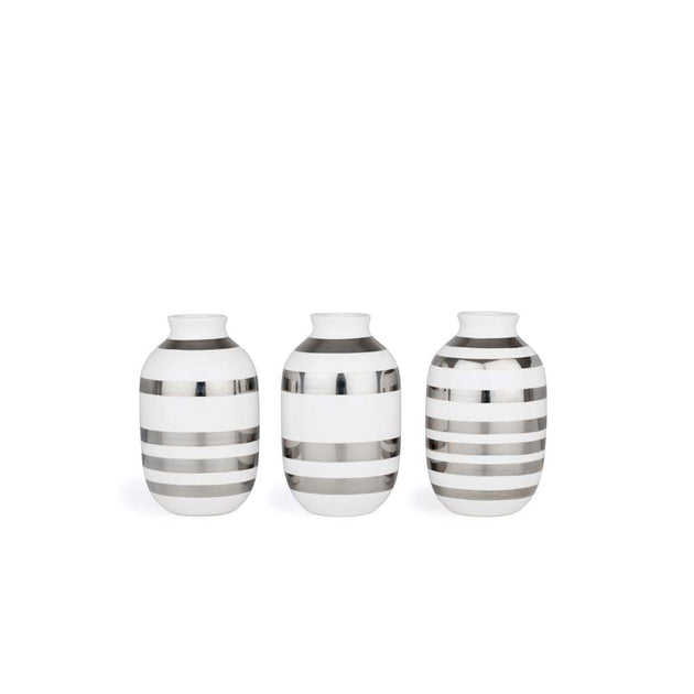 kuffert Skygge Booth Kähler Omaggio Vase, Silver, 3 Pcs., 3.2” – NORMODE