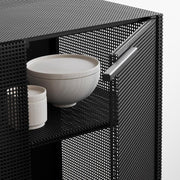 cabinet for china dishes black perforated steel kristina dam studio