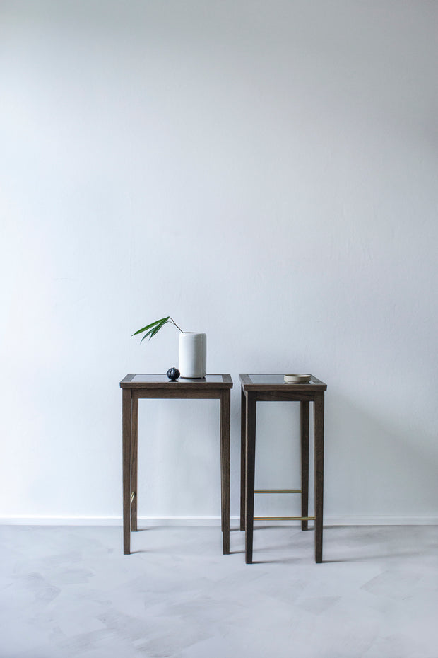 Sibast No 1 Side Table, Oak Dark Oil - Black Glass