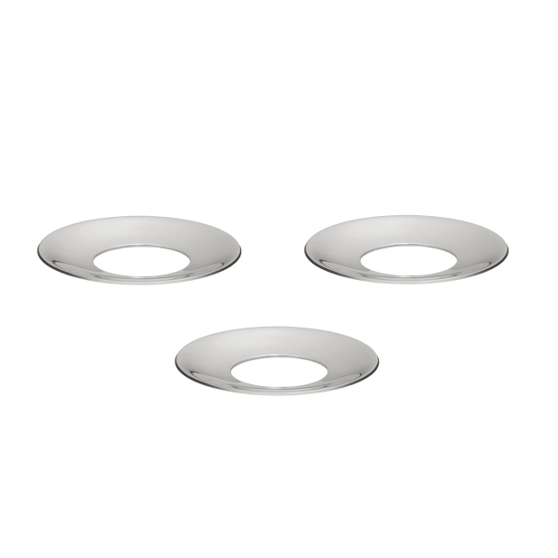 STOFF Nagel Candle Holder Cuff, Chrome, Set of 3