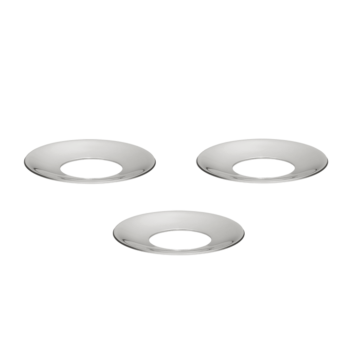 STOFF Nagel Candle Holder Cuff, Chrome, Set of 3