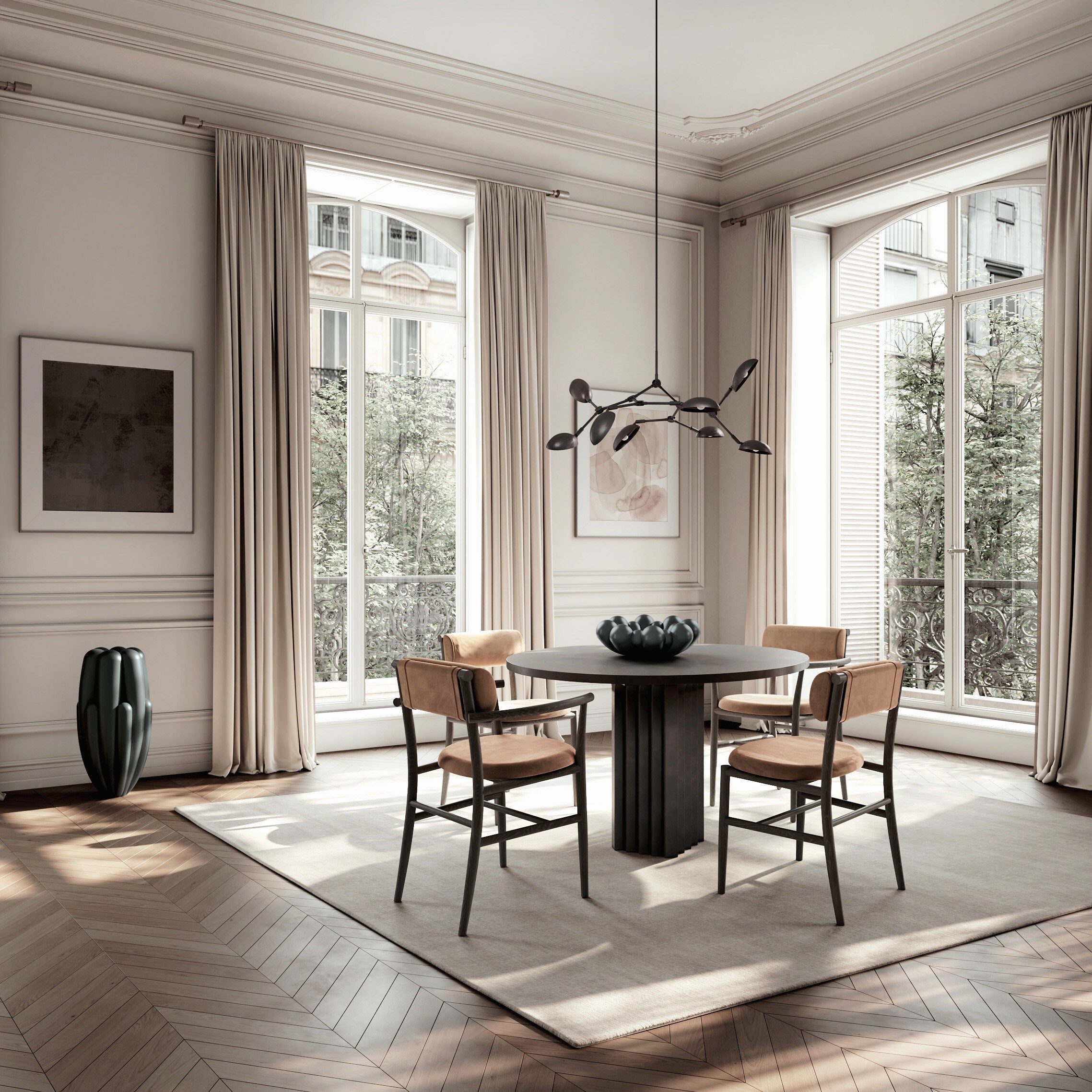 101 Copenhagen Nama Dining Chair,- Coffee Black Oak - Desert