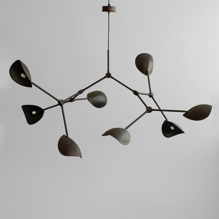 101 Copenhagen Stingray Chandelier, Grande - Burned Black 5m, (UL/NA)