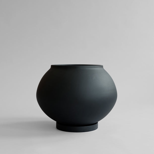 101 Copenhagen Sunao Plant Pot Fat, Hexa - Black