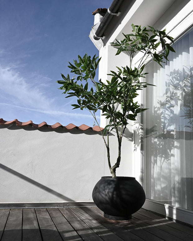 101 Copenhagen Sunao Plant Pot Fat, Hexa - Black