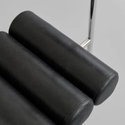 101 Copenhagen - Hiro Dining Chair, Stainless Steel - Aniline Leather Black - Dining Chair