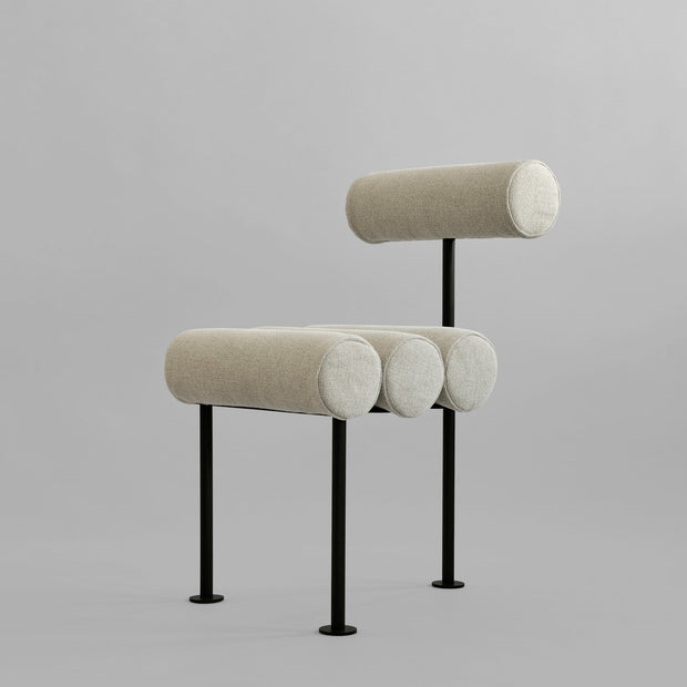 101 Copenhagen - Hiro Dining Chair, Black Frame - Sand (8047-2) - Dining Chair