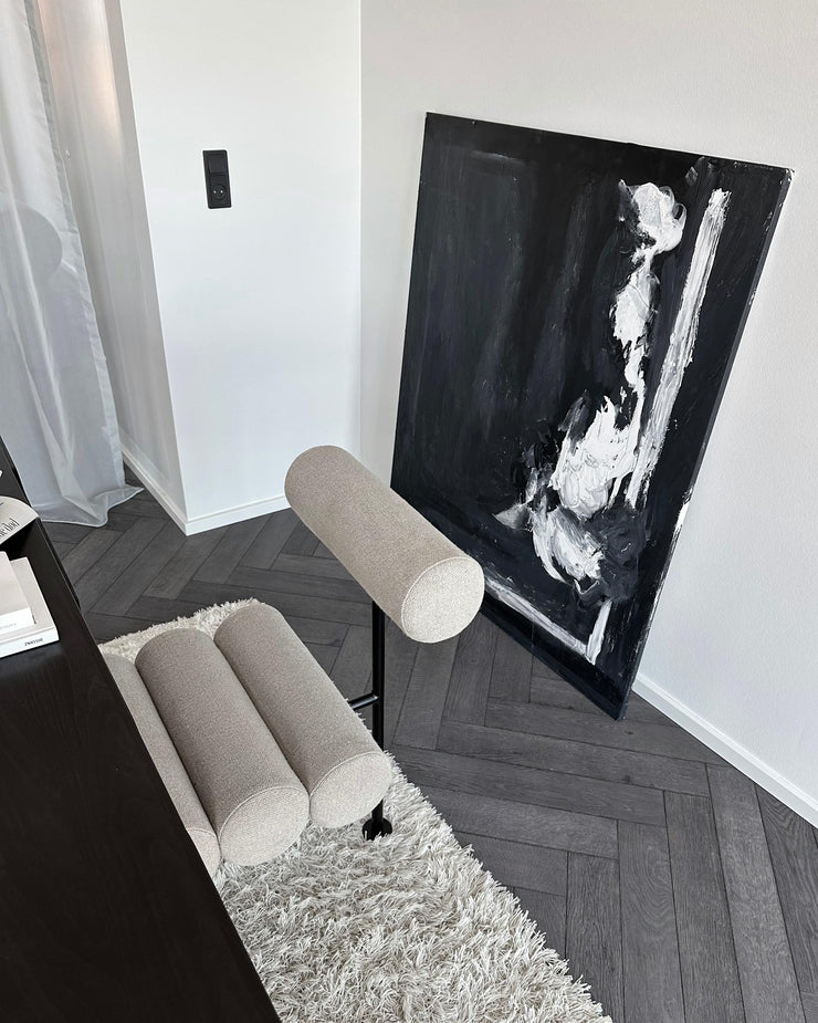 101 Copenhagen - Hiro Dining Chair, Black Frame - Sand (8047-2) - Dining Chair