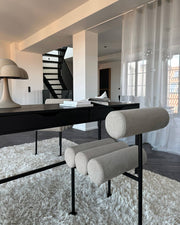 101 Copenhagen - Hiro Dining Chair, Black Frame - Sand (8047-2) - Dining Chair