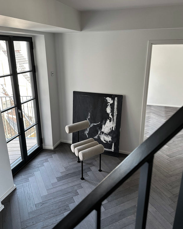 101 Copenhagen - Hiro Dining Chair, Black Frame - Sand (8047-2) - Dining Chair