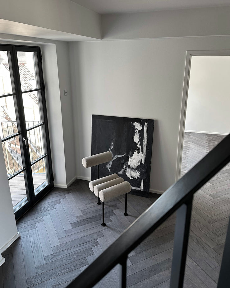 101 Copenhagen - Hiro Dining Chair, Black Frame - Sand (8047-2) - Dining Chair