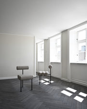 101 Copenhagen - Hiro Dining Chair, Black Frame - Sand (8047-2) - Dining Chair