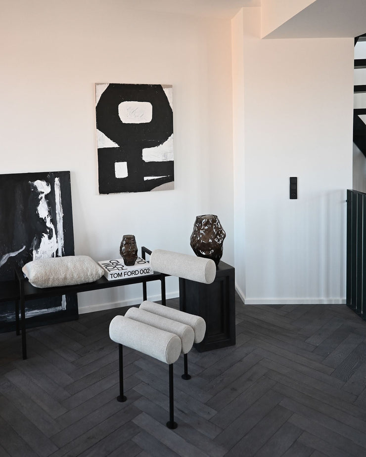 101 Copenhagen - Hiro Dining Chair, Black Frame - Sand (8047-2) - Dining Chair