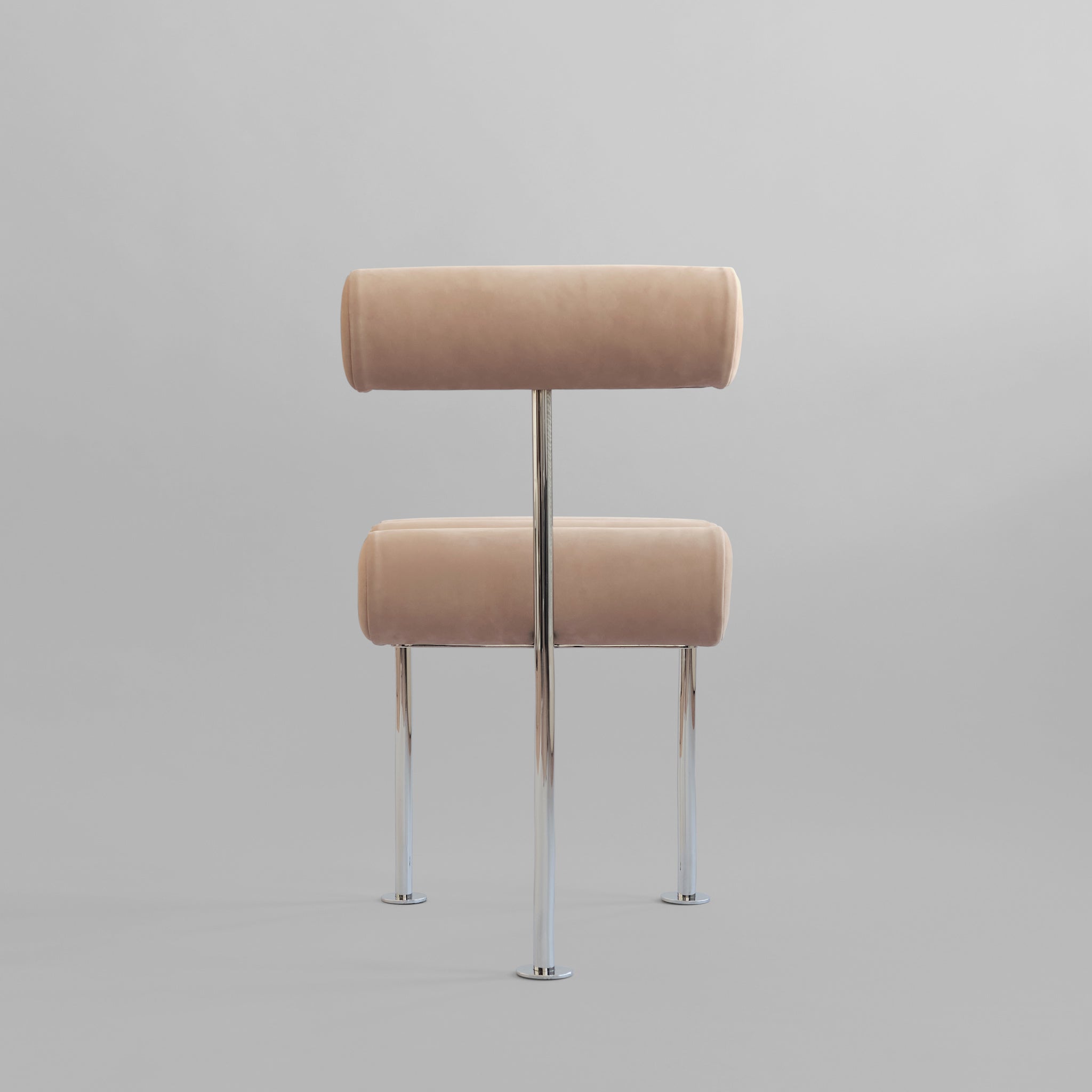101 Copenhagen - Hiro Dining Chair, Stainless Steel - Nubuck - Dining Chair