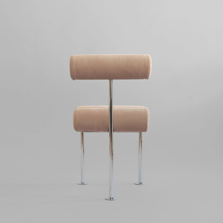 101 Copenhagen - Hiro Dining Chair, Stainless Steel - Nubuck - Dining Chair