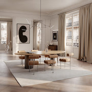 101 Copenhagen - Hiro Dining Chair, Stainless Steel - Nubuck - Dining Chair