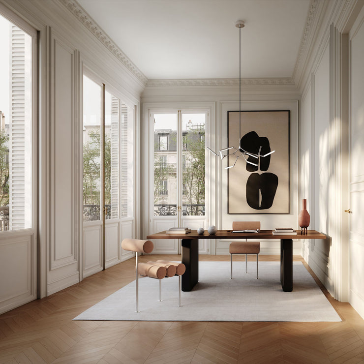 101 Copenhagen - Hiro Dining Chair, Stainless Steel - Nubuck - Dining Chair