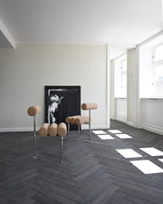 101 Copenhagen - Hiro Dining Chair, Stainless Steel - Nubuck - Dining Chair