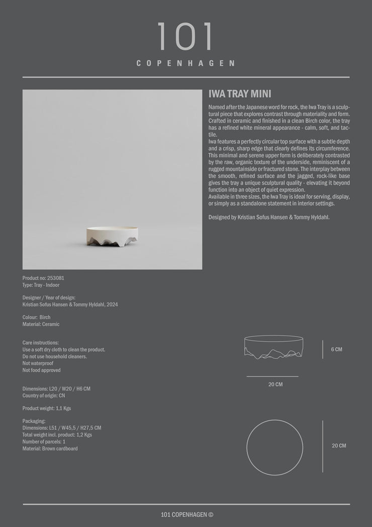 101 Copenhagen - Iwa Tray, Mini - Birch - Tray