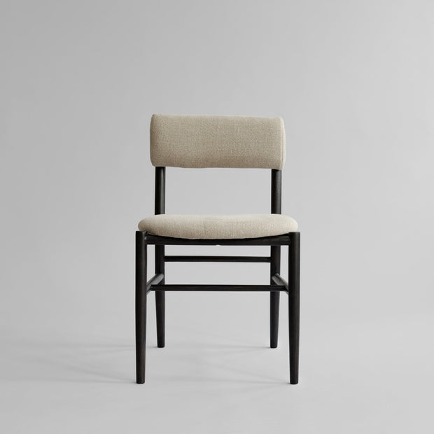 101 Copenhagen - Nama Dining Chair, Coffee Black - Linen - Dining Chair
