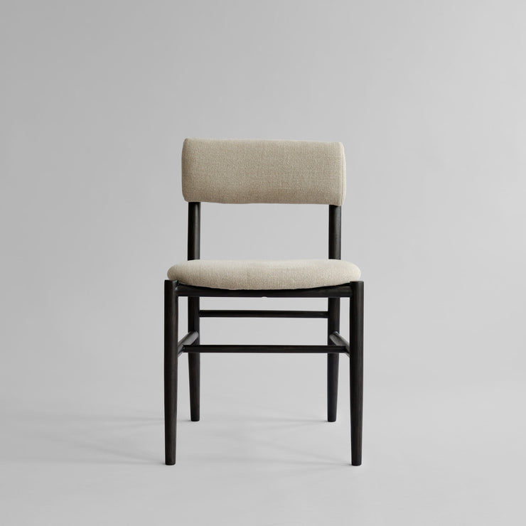 101 Copenhagen - Nama Dining Chair, Coffee Black - Linen - Dining Chair