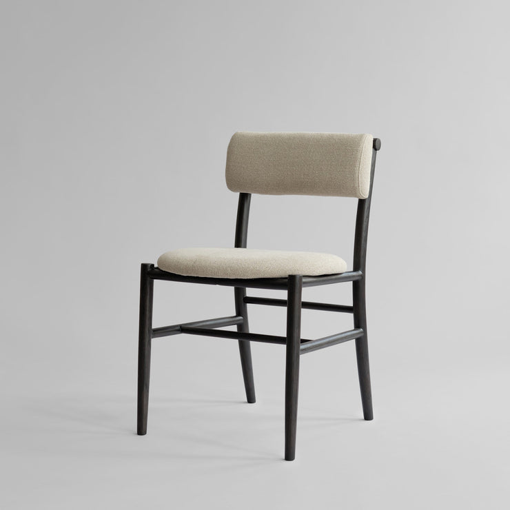 101 Copenhagen - Nama Dining Chair, Coffee Black - Linen - Dining Chair