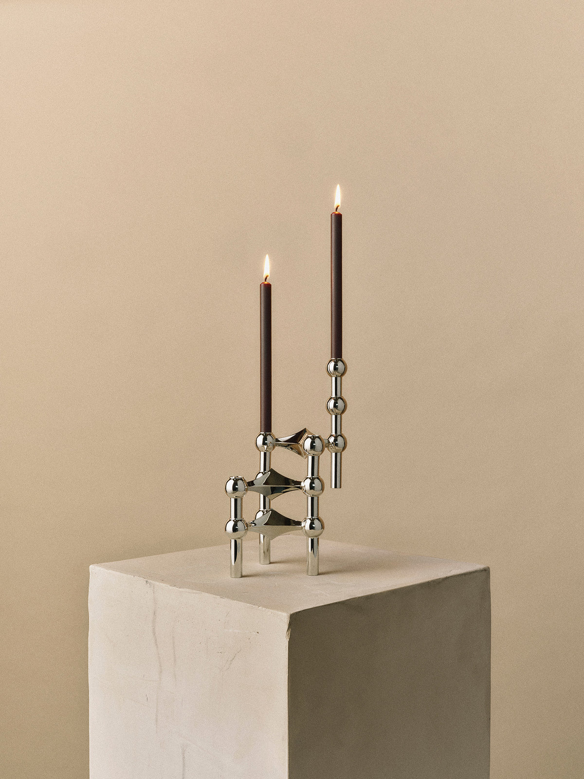 STOFF Nagel Candle, Hazelnut, Set of 12