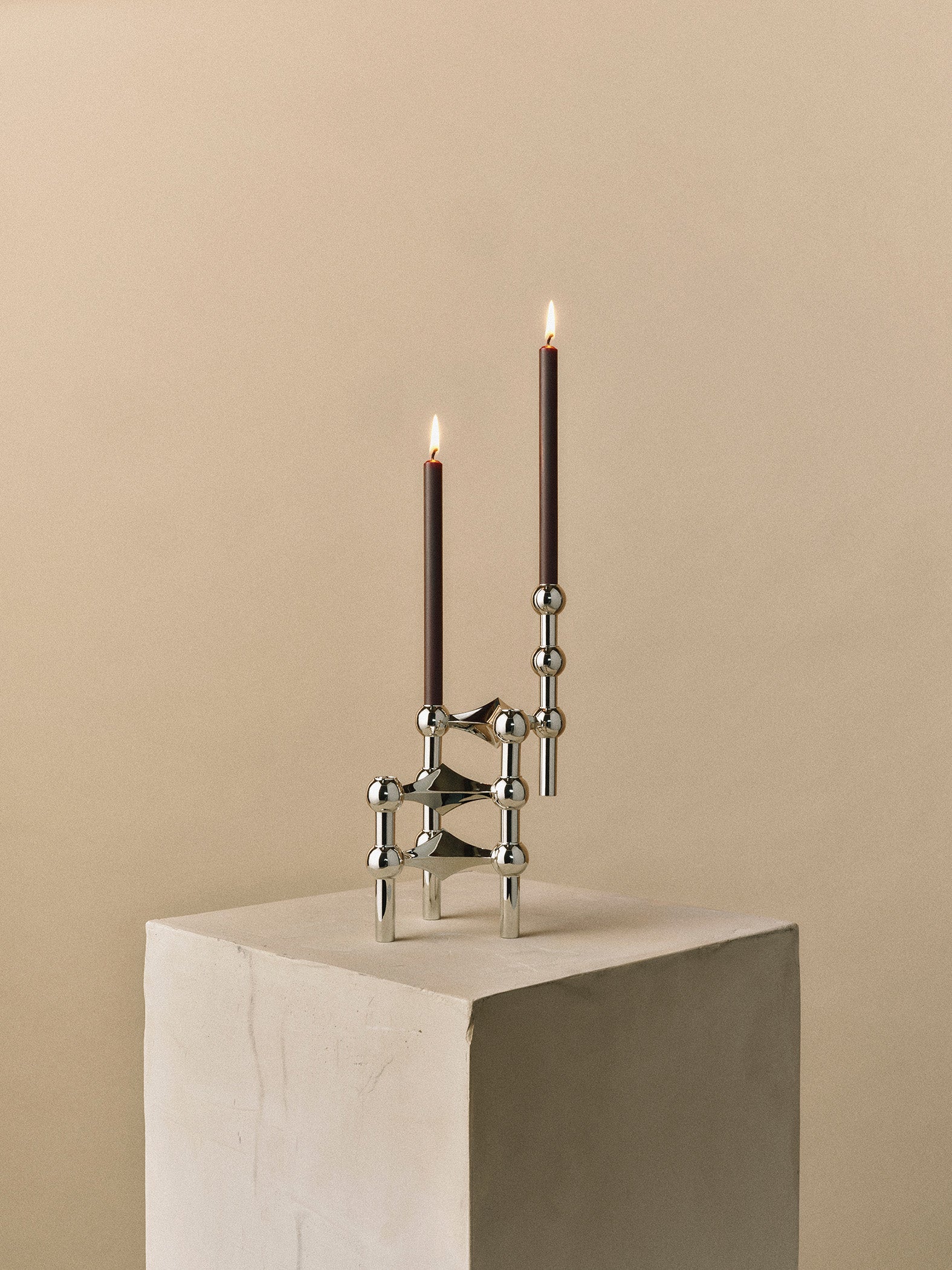 STOFF Nagel Candle, Hazelnut, Set of 12