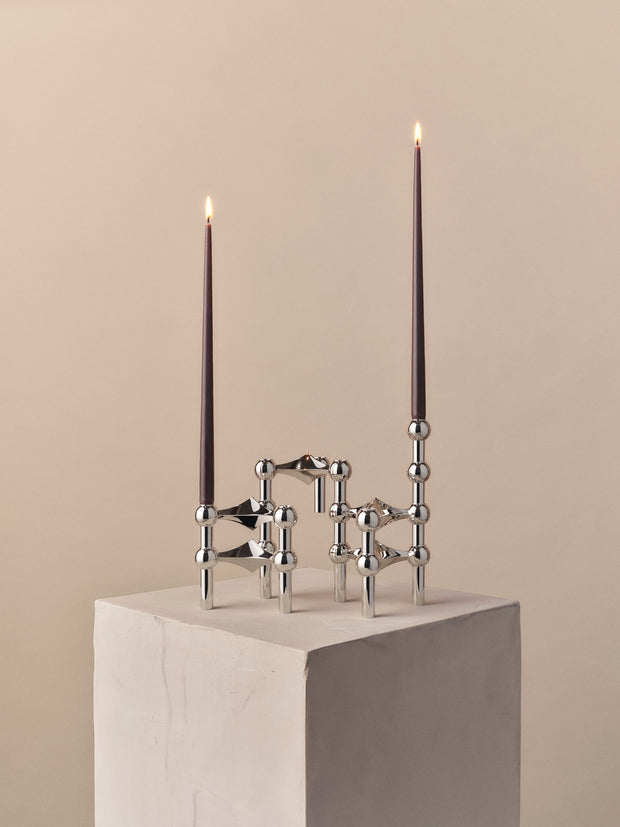 STOFF Nagel Taper Candle by Ester & Erik, Espresso, Set of 6