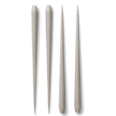 STOFF Nagel Large Taper Candles by by Ester & Erik, Sand, Set of 4