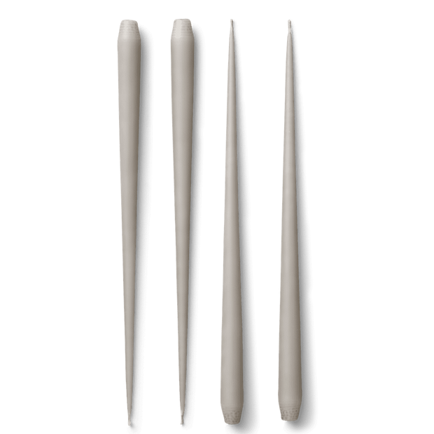 STOFF Nagel Large Taper Candles by by Ester & Erik, Sand, Set of 4