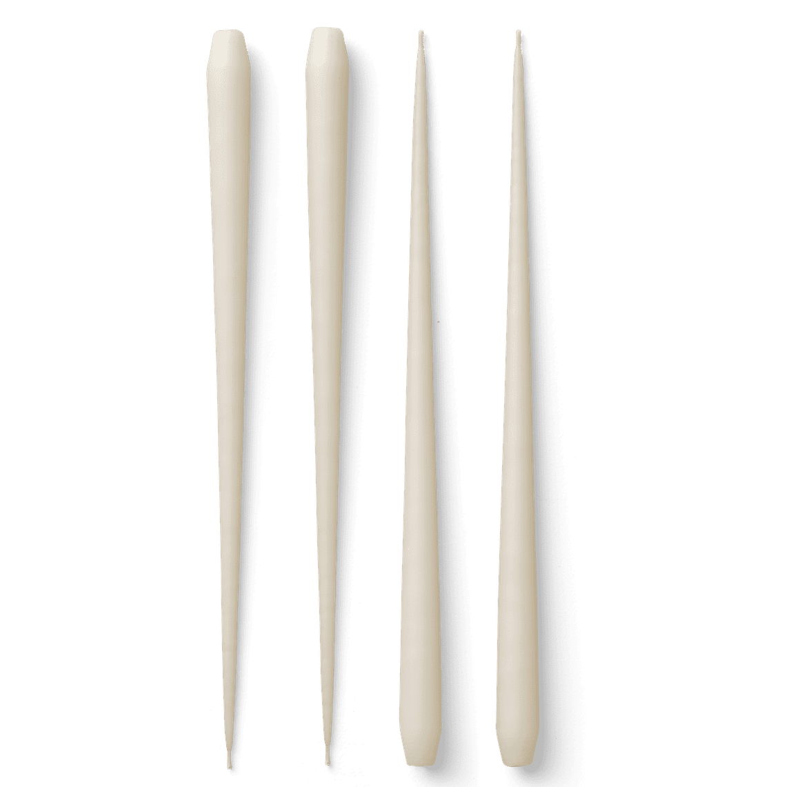 STOFF Nagel Large Taper Candles by Ester & Erik, Off White, Set of 4