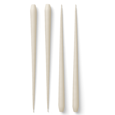 STOFF Nagel Large Taper Candles by Ester & Erik, Off White, Set of 4