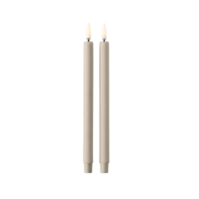 STOFF LED Taper Candle by Uyuni Lighting, Sand, Set of 2