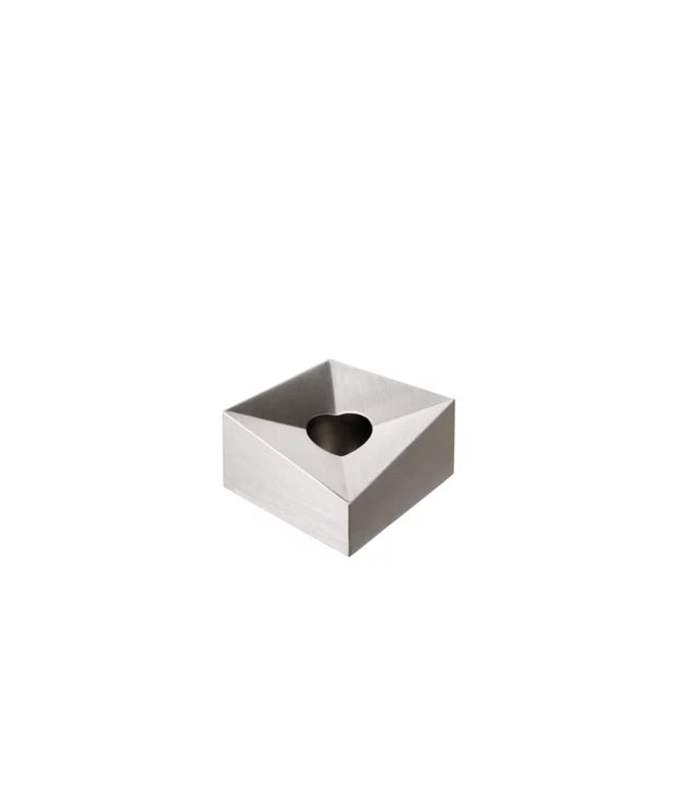 STOFF Nagel Reflect Candle Holder, Large, Brushed Chrome