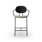 Sibast PIET HEIN Bar Chair, Upholstered Seat With Armrest