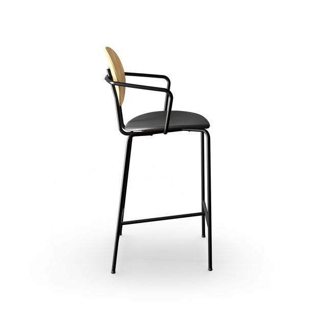 Sibast PIET HEIN Bar Chair, Upholstered Seat With Armrest