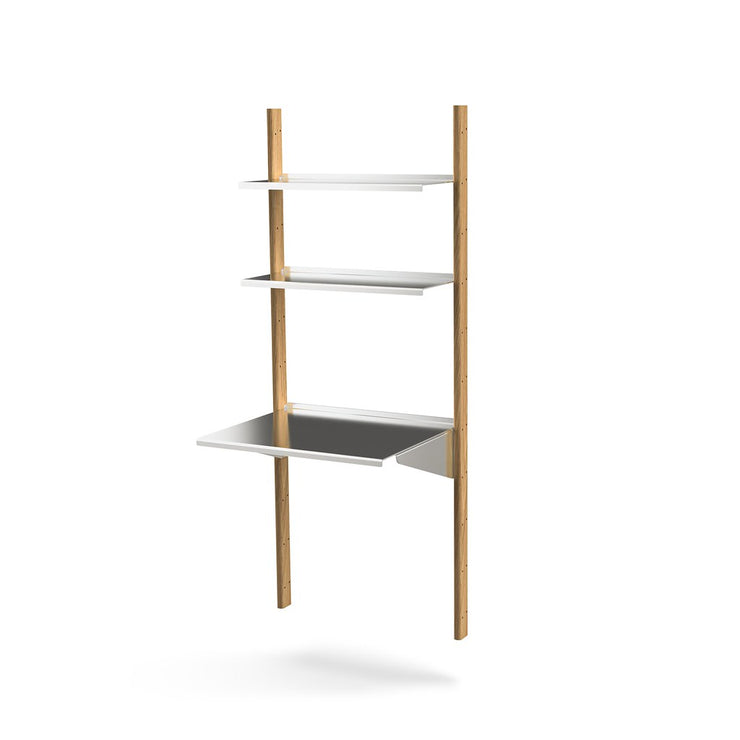 MAZO MOD Shelving System with Aluminum and Oak