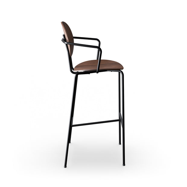 Sibast  PIET HEIN Bar Chair, Wooden Seat, With Armrest